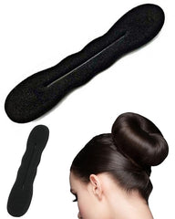 Black Sponge Hair Snap Clip Bun Maker Styling Tool