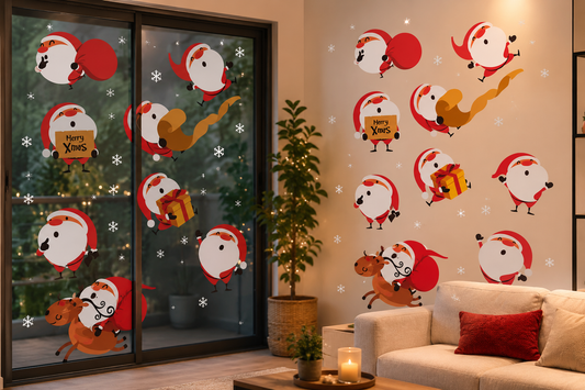 Christmas Santa Claus Removable Vinyl Wall Sticker Decal Home Decor