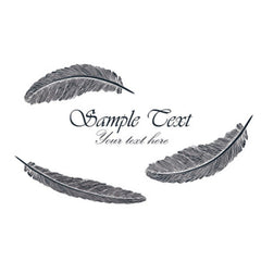 Elegant Floating Feathers Wall Decal