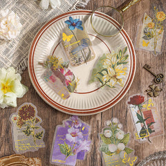 Floral-Themed Vintage Scrapbook & Journaling Material Paper Packs Set