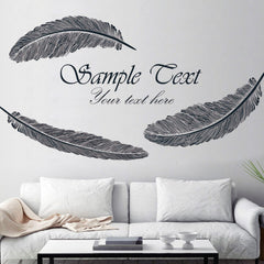 Elegant Floating Feathers Wall Decal