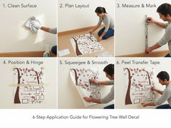 Red Rose Flower Tree Branch Quote DIY Wall Sticker Decal