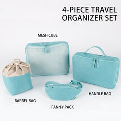 Multi-Piece Travel Organizer Storage Bags And 4 Sets Pouches