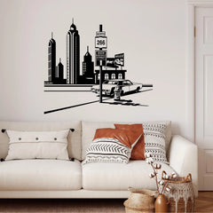 Urban City Road Traffic Transport DIY Removable Wall Sticker Decal