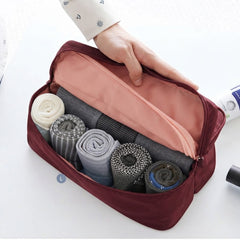 Dual Color Travel Pouch For Women Stuffs Storage Bag Organizer