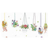 3D Hanging Geometric Terrarium Plants & Lights Wall Sticker Decal