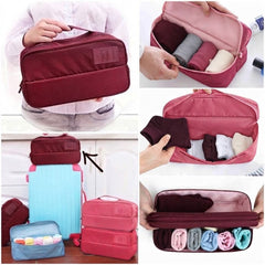 Dual Color Travel Pouch For Women Stuffs Storage Bag Organizer
