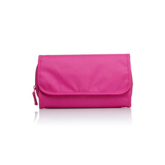 Pink Hanging Travel Toiletry Bag with Multi-Compartment Mesh Pockets