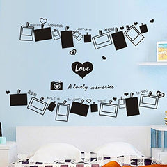 Heart-Shaped Photo Frames and Memories Wall Decal