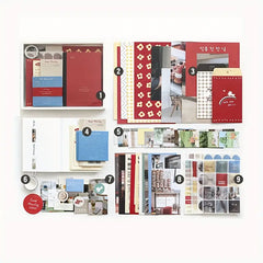 DIY Scrapbook Gift Set – 122 PCS Journaling Stickers & Tape