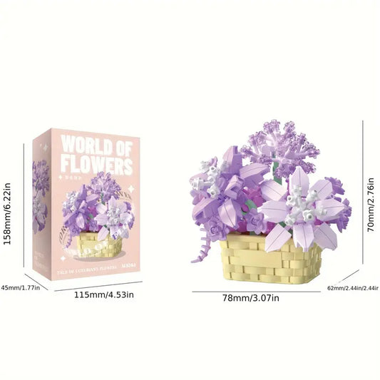 Blooming Building Block Flower Set – Handmade Bouquet Toy Gift