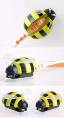 Cute Little Bee Cartoon Wall Mounted Plastic Toothbrush Holder Storage