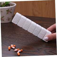 7-Day Portable Pill Organizer Box With Braille Day Compartments