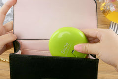 Portable Round Daily Pill Box Organizer with Compartments and Lid