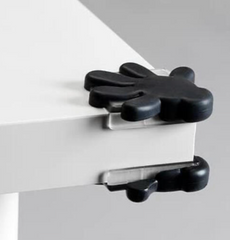 Soft Rubber Baby Safety Corner Guards for Table Edges, Hand Shape, Black