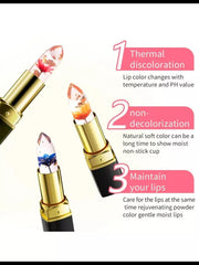 Sadoer Flower Crystal Colour Change Lipstick Warm Delicate Lips Balm