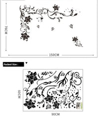 Flowery Branch Wallpaper Creative PVC Wall Sticker For Home Decoration House Wall Decor for Bedroom, Living Room, Drawing Room.