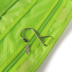 Pink Hanging Travel Toiletry Bag with Multi-Compartment Mesh Pockets