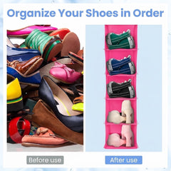 Ten Shelf Hanging Shoe and Accessory Organizer