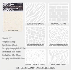 Interweaving Lines PET Stencil Set
