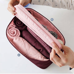 Dual Color Travel Pouch For Women Stuffs Storage Bag Organizer
