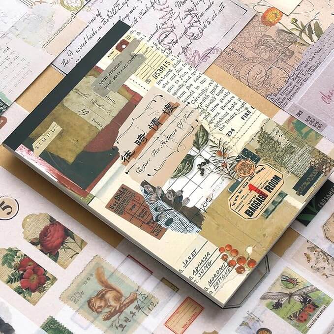Vintage Scrapbook Stickers – Nostalgia Aesthetic for Journaling and Crafts