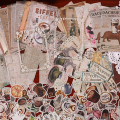 Vintage Scrapbook Paper Pack – Retro Aesthetic Journal Craft Supplies