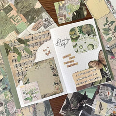 Vintage Scrapbooking Kit – Green Field Gift Box Set