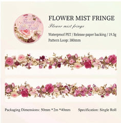 Botanical Floral PET Decorative Tape Assorted Journaling Craft Roll Set