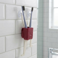 Creative Climbing Man Wall Mounted Toothbrush Holder And Storage Stand