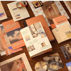 Sunset Scrapbook Gift Set with Journal, Stickers & Washi Tapes