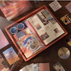 Sunset Scrapbook Gift Set with Journal, Stickers & Washi Tapes