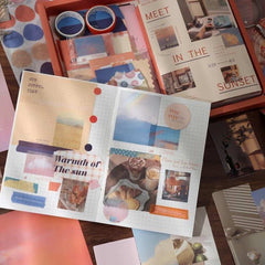 Sunset Scrapbook Gift Set with Journal, Stickers & Washi Tapes