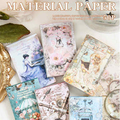 50pcs Pretty Scrapbook Paper Pack for DIY, Journal, Craft Decor