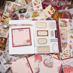 Vintage Mushroom Forest Aesthetic Scrapbook Kit And Stationery Gift Box