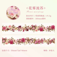 Floral Clear Washi Tape — Transparent Flower Decorative Tape
