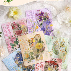 Floral-Themed Vintage Scrapbook & Journaling Material Paper Packs Set