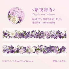 Floral Clear Washi Tape — Transparent Flower Decorative Tape