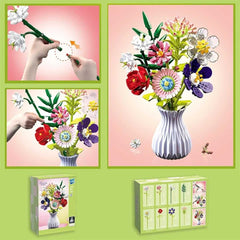 Kids Flower Puzzle Toy – Build Colorful Bouquet with Vase