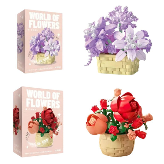 Blooming Building Block Flower Set – Handmade Bouquet Toy Gift