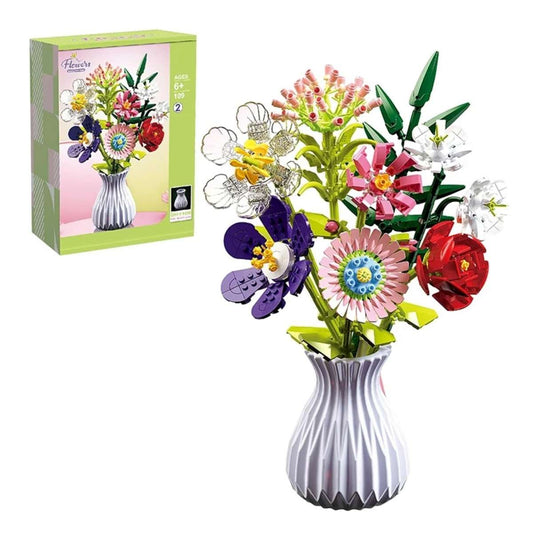 Kids Flower Puzzle Toy – Build Colorful Bouquet with Vase