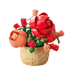 Blooming Building Block Flower Set – Handmade Bouquet Toy Gift