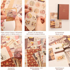 Cocoa Brownie Scrapbooking Gift Set – Warm Mail Series Journal Kit