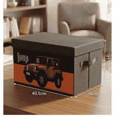 Jeep Toy Box Foldable Storage Chest Organizer Bin