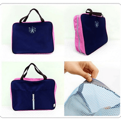Brown Travel Storage Bag with Elegant Paris Design Handle
