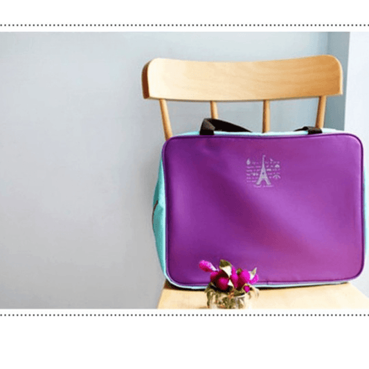 Brown Travel Storage Bag with Elegant Paris Design Handle