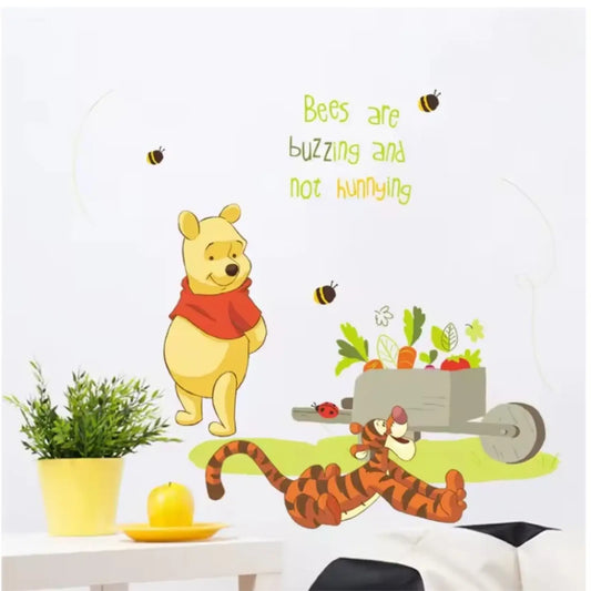 Winnie The Pooh And Tigger Garden Wall Decal Sticker