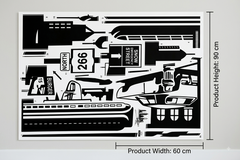 Urban City Road Traffic Transport DIY Removable Wall Sticker Decal