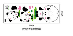 Cute Panda Wall Clock Funny Sticker Clock Design For Kids Room.