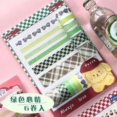 Decorative Washi Tape Rolls – Floral, Plaid, Cute Pattern Designs